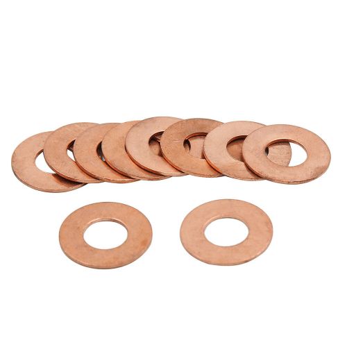 10pcs 10mm inner dia copper washers flat sealing gaskets ring for car