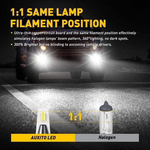 2x AUXITO H11 H8 LED FOG Light Bulb 6000K Xenon White H16 Error Free Canbus D, US $20.99, image 10