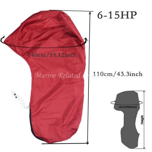 600D Heavy Duty Boat Full Outboard Engine Motor Cover Fit For 6-225HP Red, US $20.99, image 5