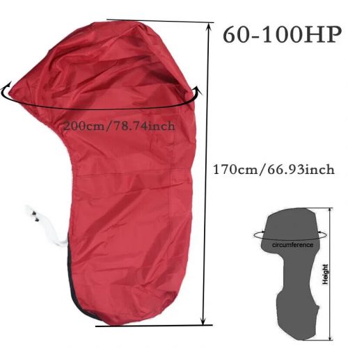 600D Heavy Duty Boat Full Outboard Engine Motor Cover Fit For 6-225HP Red, US $20.99, image 16