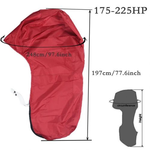600D Heavy Duty Boat Full Outboard Engine Motor Cover Fit For 6-225HP Red, US $20.99, image 18