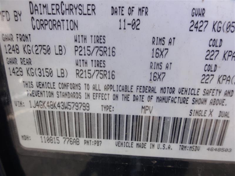 03 04 05 jeep liberty starter motor 3.7l id 56041641