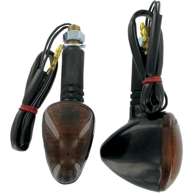 K&s compact flexible marker light dual filament black smoke