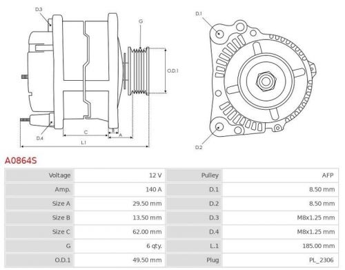 Alternator(4E903024Q,4E903024QX,CAL10089GS,556428RIB,305.320.140.280,hamza786), US $, image 5