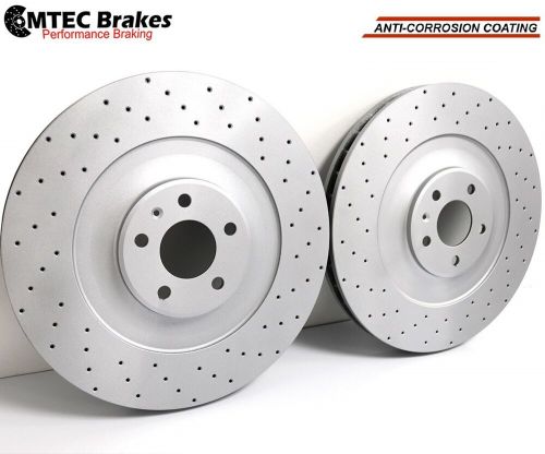 AUDI S8 5.2 Fsi Quattro 06-10 FRONT REAR CROSS DRILLED BRAKE DISC 385mm COATED, US $, image 6