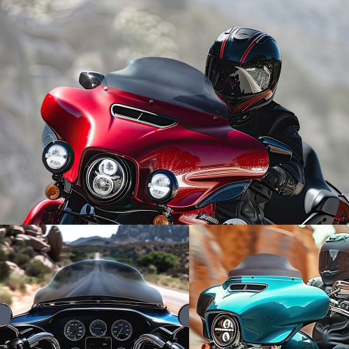 9" smokke wave windshield windscreen for harley touring street glide 2014-2023