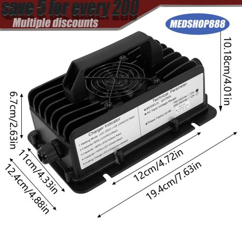48V 15A Golf Cart Battery Charger Car Golf Smart Charger US Standard Plug, US $112.80, image 10