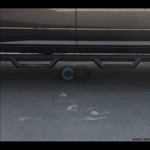 Fits 15-22 chevy colorado/gmc canyon crew cab matte blk hoop drop step side bars