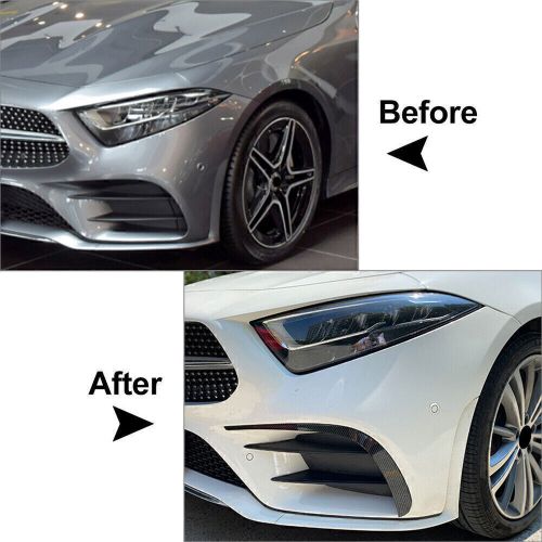 Carbon Fiber Front Bumper Fins Flaps Aero Flic For Benz CLS C257 2018+-, US $, image 3