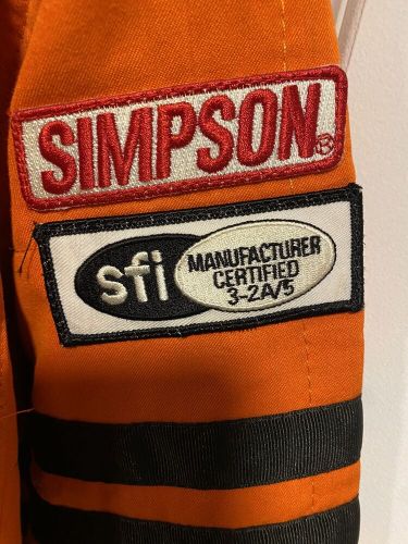 Simpson Flame Retardant Orange Racing Suit - Size Large, US $49.50, image 4