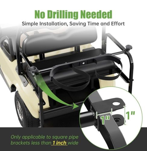 10L0L Universal Golf Cart Rear Seat Bag Holder, Golf Bag Attachment Rack Bracket, US $55.00, image 4