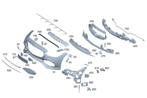 Genuine mercedes-benz trim molding 206-885-44-02