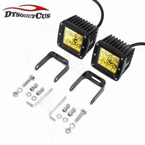 For utv snow mobile tractor truck , 3'' led work light amber cube pods fog lamp