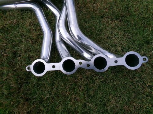 Pair ls conversion long tube htc coated headers 1963-1982 corvette new pull offs