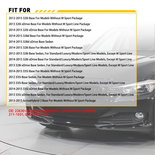 2x front bumper reflector pair set left &amp; right for bmw 320i 328i 335i 2012-2015