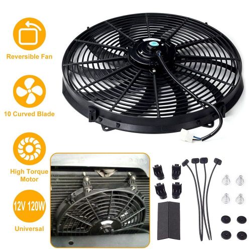 16in Car Electric Radiator Cooling Fan 12V 120W Car w/ Mounting Kit 10 Blades US, US $41.97, image 8