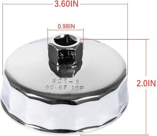 86mm 16 Flute Oil Filter Cup Wrench Socket Remover Tool For BMW Volvo Vehicle, US $15.11, image 5