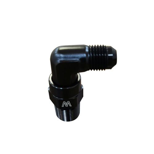 2PCS 90° Degree -6AN Male To 3/8" NPT Male Fitting Adaptor Connector ALLOYWORKS, US $22.61, image 3