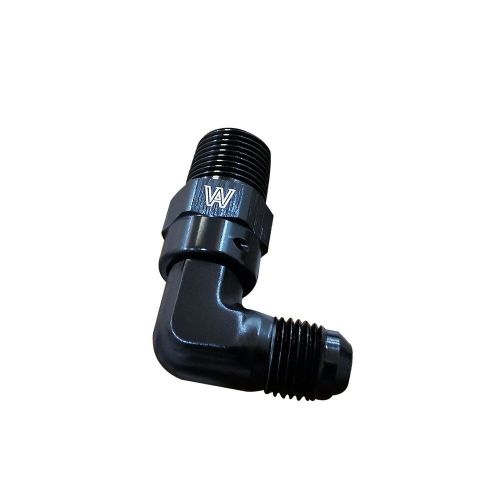 2PCS 90° Degree -6AN Male To 3/8" NPT Male Fitting Adaptor Connector ALLOYWORKS, US $22.61, image 5