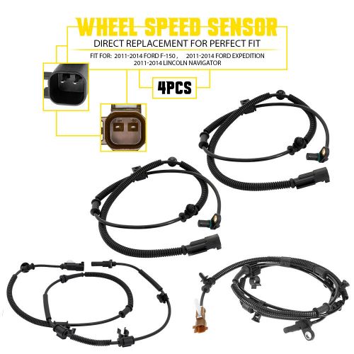 4 PCS ABS Speed Sensor Front Rear Right & Left Fit for Ford F150 2011-2014 USA, US $51.99, image 11
