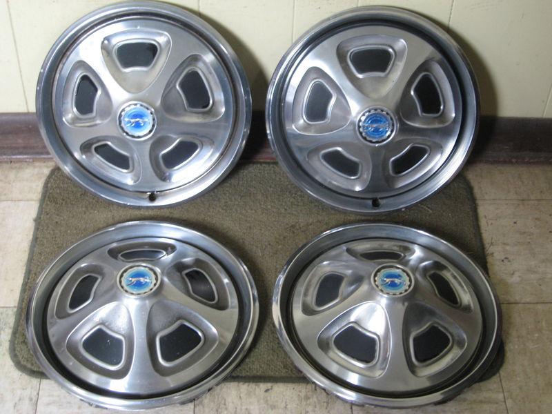 69 70 mercury cougar 14" hub caps set of 4 wheel covers 