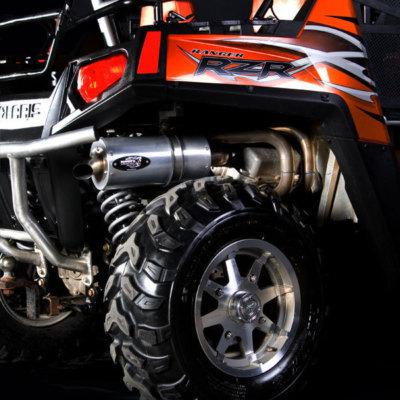 Polaris rzr 800 s 4 dual exhaust barker complete dual exhaust system 09-2014 new