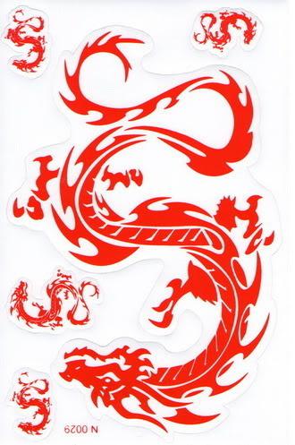 Agp_st_t101 dragon sticker decal motorcycle car bike racing scooter atv tattoo