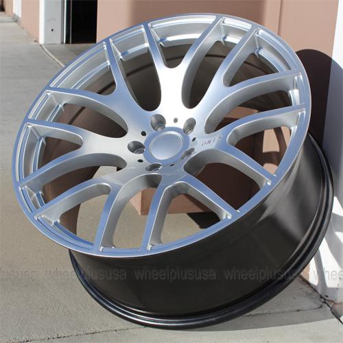 22" 22x10 bmw x5 x6 e70 e71 e53 hyper silver wheels rims mesh concave 4 new 