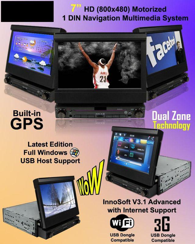 7" 1din windows gps wifi 3g internet bluetooth mp3 mp4 mp5 touch screen usb sd