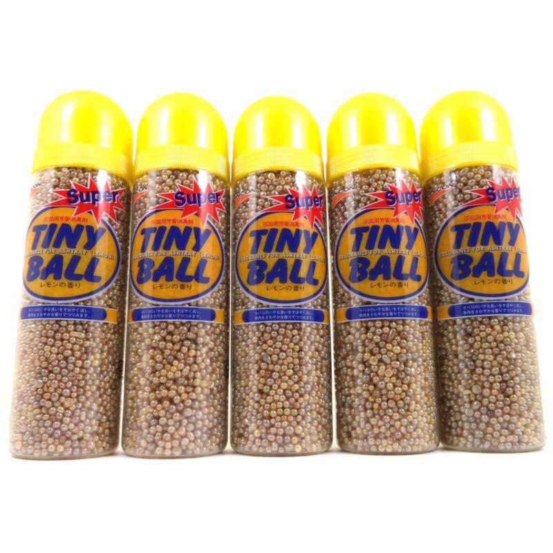 Tiny ball lemon air freshener lot of 5 fragrance gold beads bottle japan jdm 