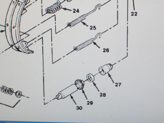 4 m1009 rear brake adjuster shim 5462496 nos
