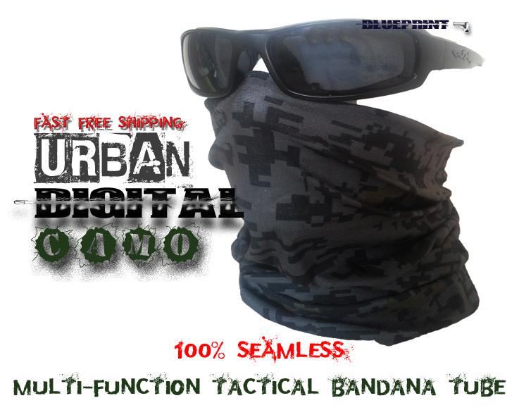 Urban night camo tactical tubular bandana  military multifunction zan balaclava 