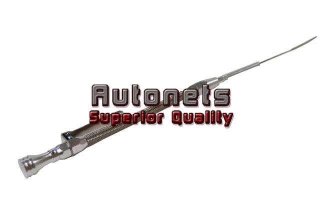 Small block chevy flexible billet aluminum oil pan dipstick 80-up sb hot rat rod