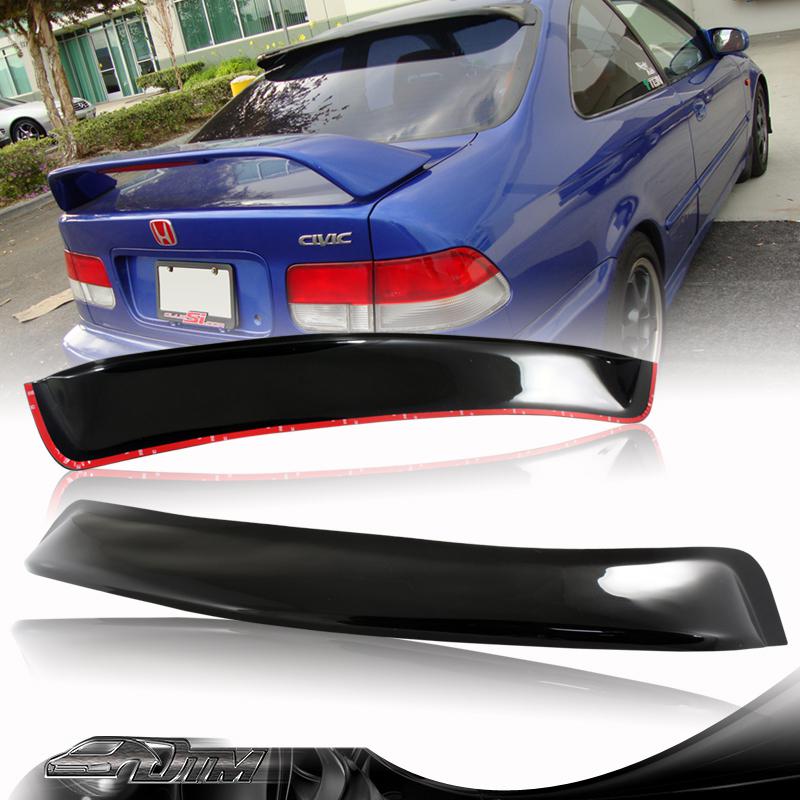 1996-2000 honda civic 2-door abs plastic rear roof window visor spoiler wing