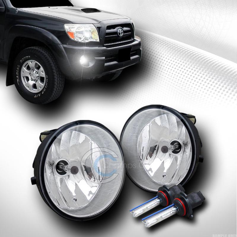 6000k hid xenon w/chrome front bumper fog lights+switch 04 05-11 tacoma solara