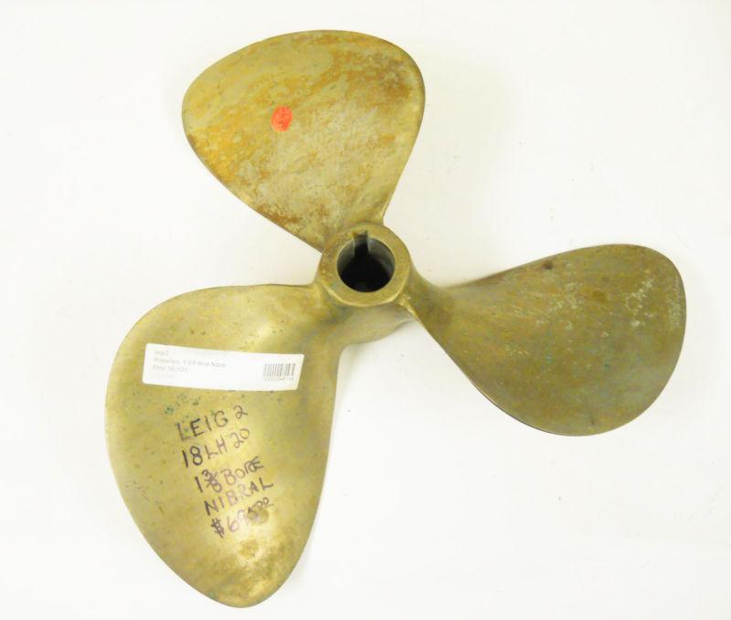Nibril bronze propeller 18 x 20 left hand 1 3/8" bore preowned  