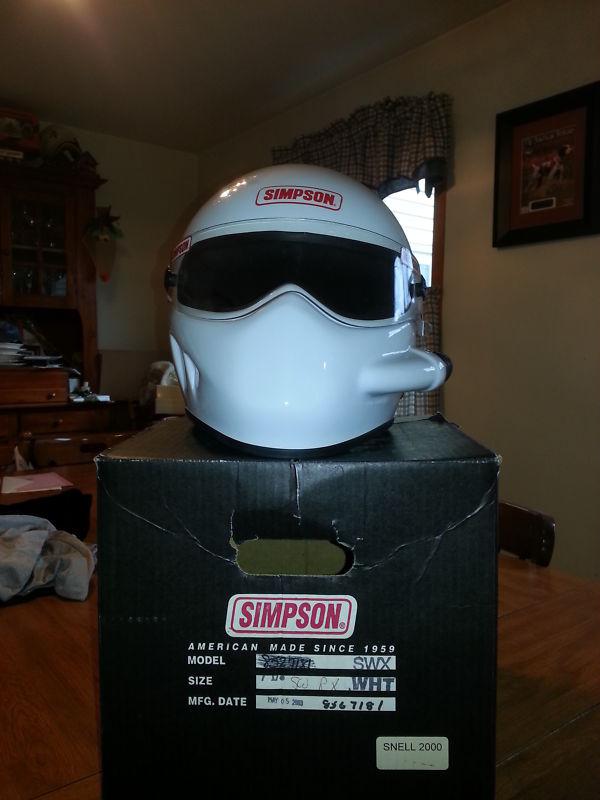 Simpson speedway rx helmet with side air inlet, size 7-1/8
