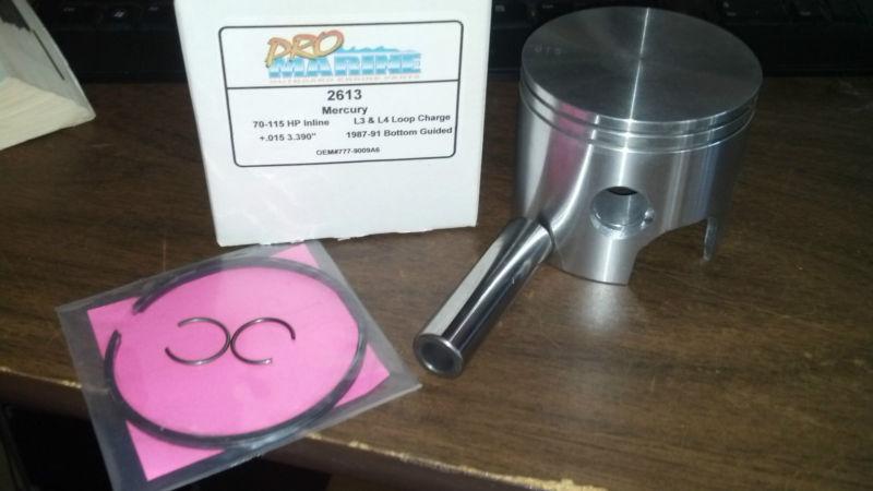Mercury outboard piston kits 80hp-115hp inline 1987-1991   +.015....3.390" bore