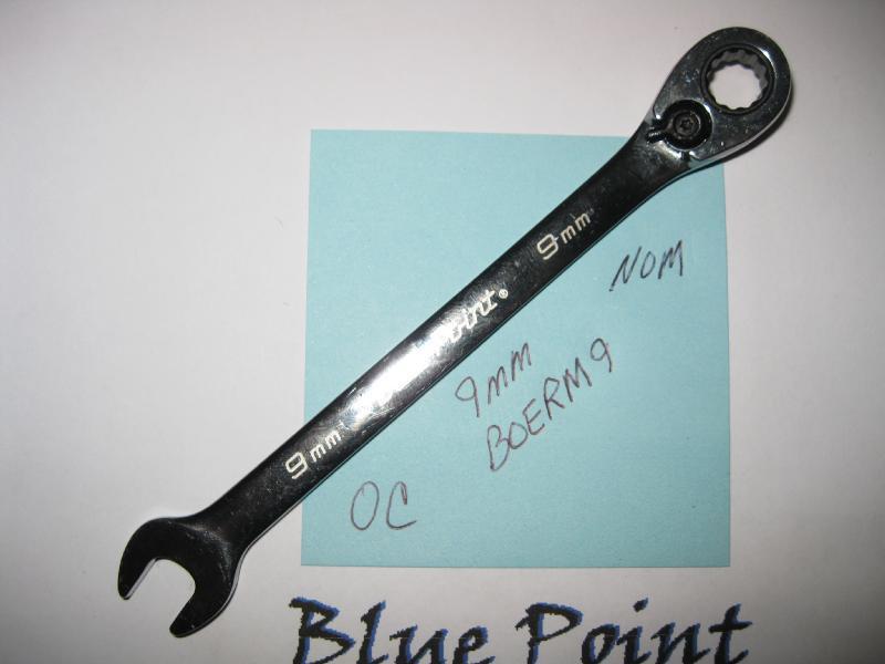 Blue point boerm 9 mm metric ratcheting box wrench nice