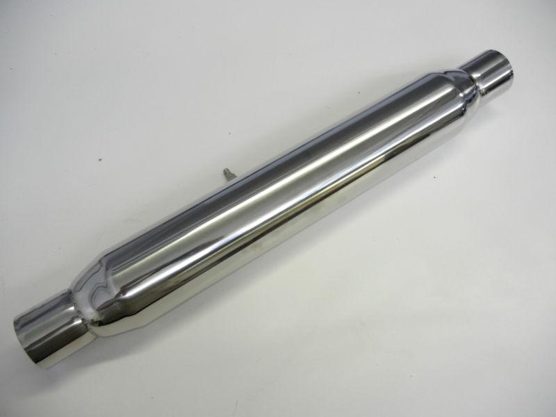 Nib thrush glasspack glass pack hi-flow muffler polished stainless steel exhaust