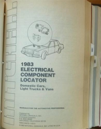 Mitchell Manuals for Automotive Professionals - Electrical Components 1979-86, US $7.99, image 6