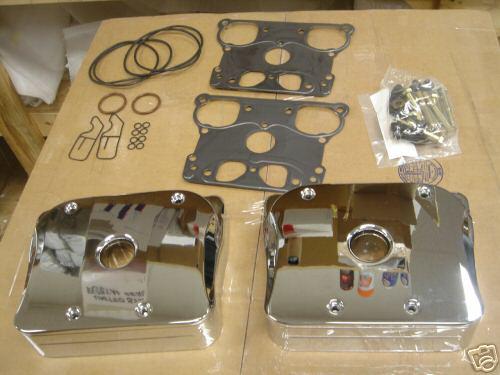 Chrome rocker boxes 99-up harley twin cam tp "pro vent" total performance bdm