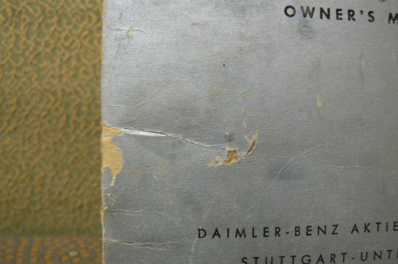 Mercedes Benz 190 SL Owner's Manual with Fold Out Diagram Edition F, US $10.00, image 2