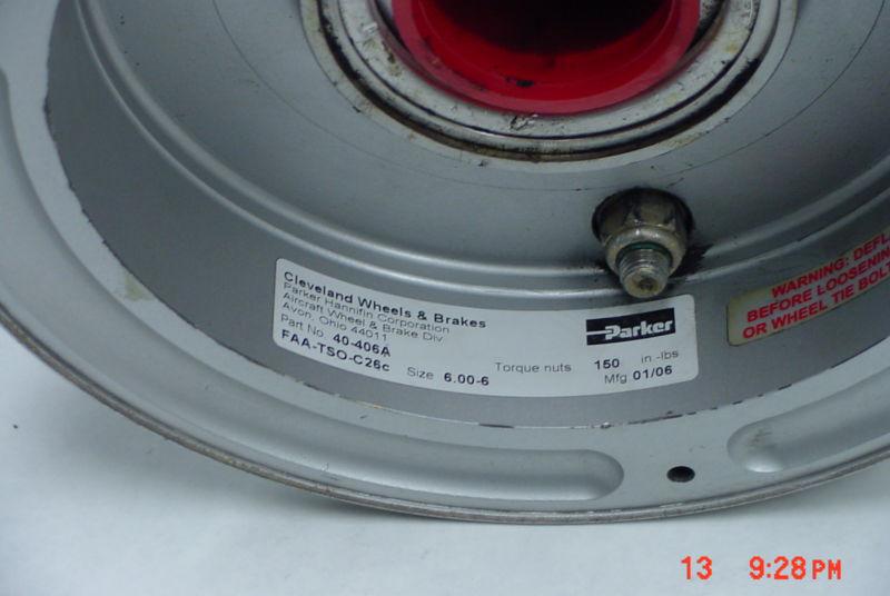 Cleveland main wheel for lancair/columbia/corvalis p/n:40-406a (60 day warranty)