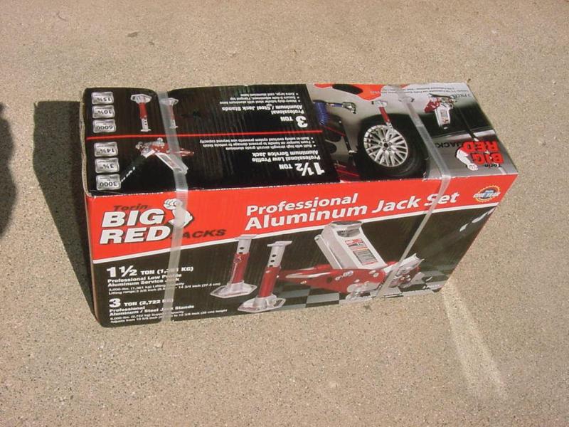 Torin big red 1.5 ton professional low profile aluminum floor jack with stands