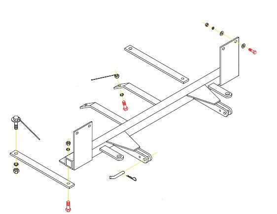 Blue ox bx2133 base plate for lincoln continental 94