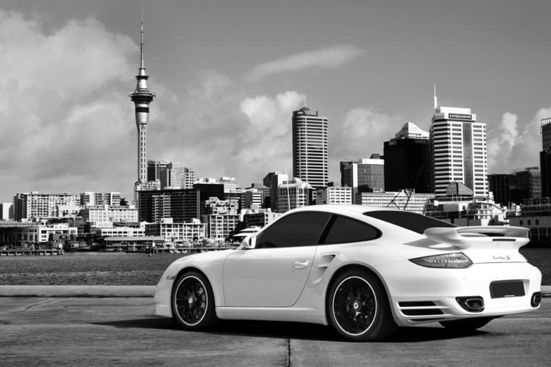 Porsche 911 turbo s hd poster super car b&w print multiple sizes available