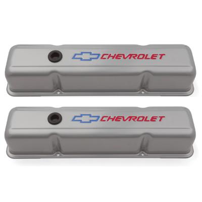 Gm 141-361 bowtie sb chevy gray valve covers, tall