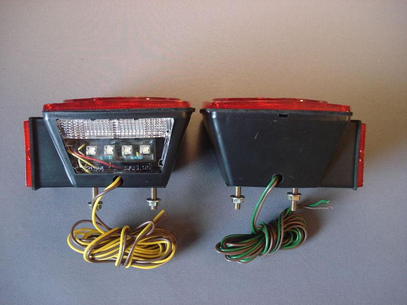 Pair LED Submersible Square Lights Trailer Under 80