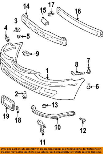 Toyota oem 5254106010 front bumper-bumper cover protector